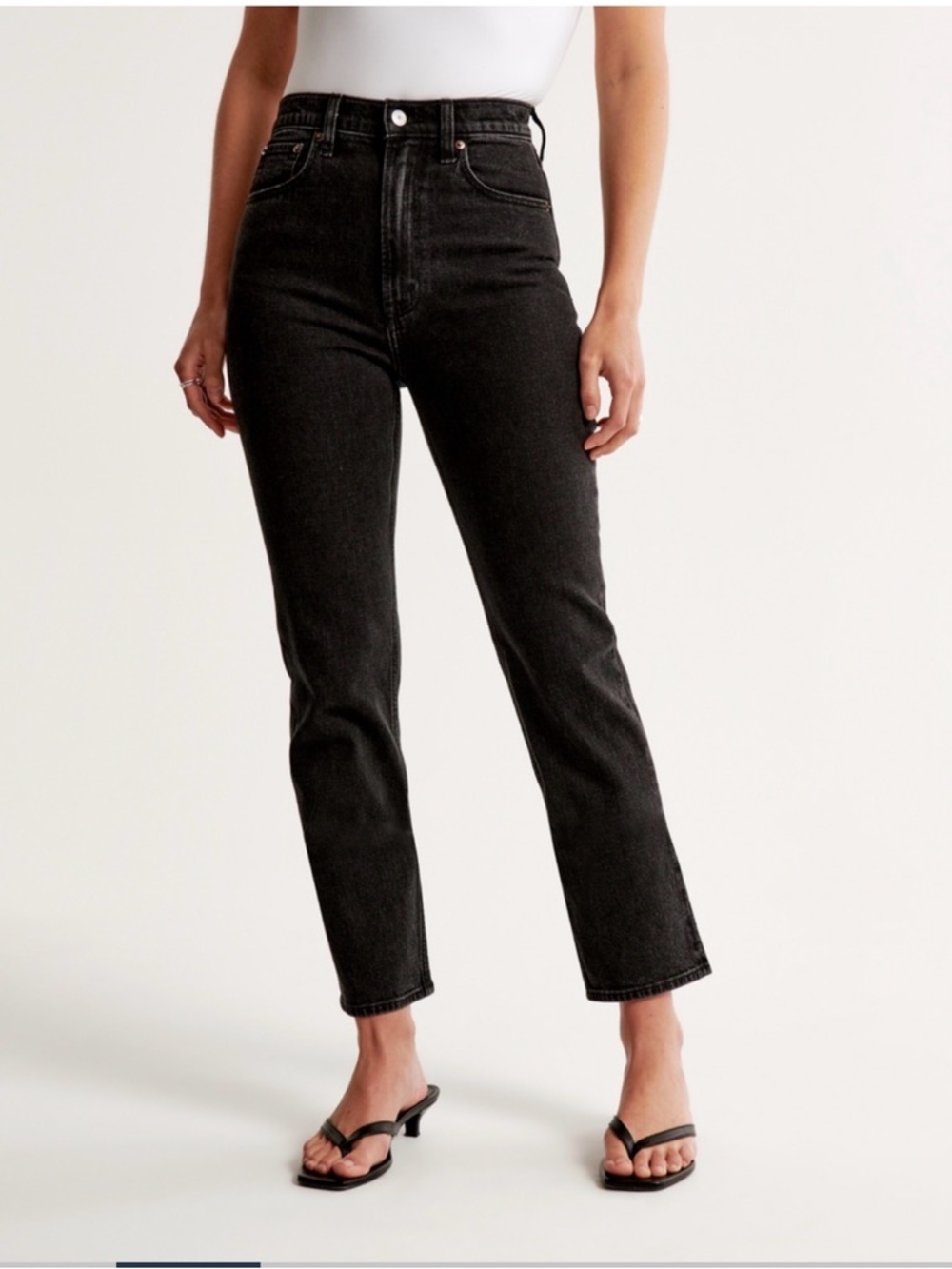 Abercrombie & Fitch Ankle Straight Ultra High-Rise Jeans